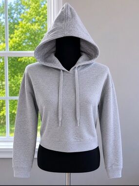 Victoria Sport Gray Cropped Hoodie XS